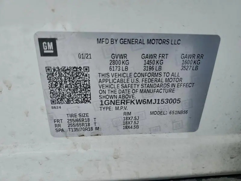 2021 CHEVROLET TRAVERSE LS  