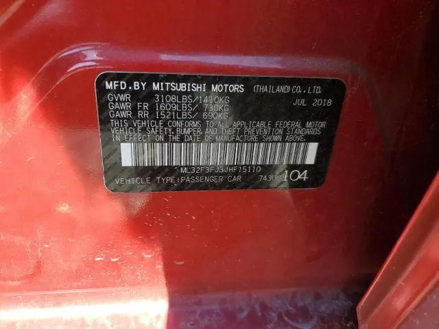 2018 MITSUBISHI MIRAGE G4 ES  