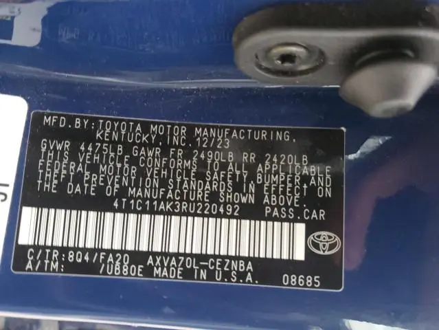 2024 TOYOTA CAMRY LE  