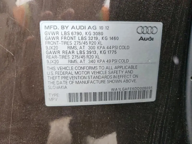 2013 AUDI Q7 PREMIUM PLUS  