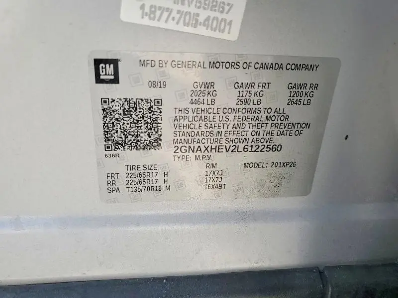 2020 CHEVROLET EQUINOX LS  