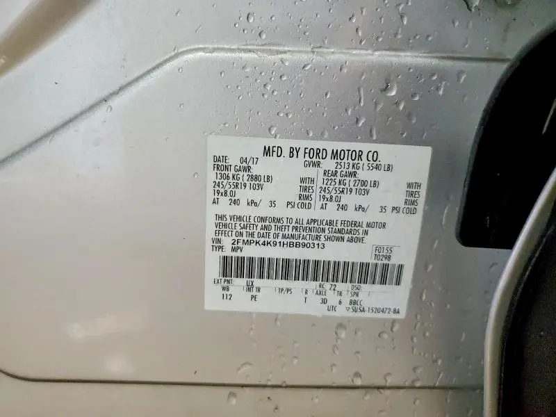2017 FORD EDGE TITANIUM  
