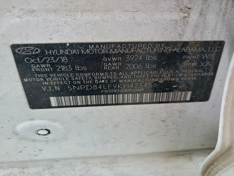 2019 HYUNDAI ELANTRA SEL  