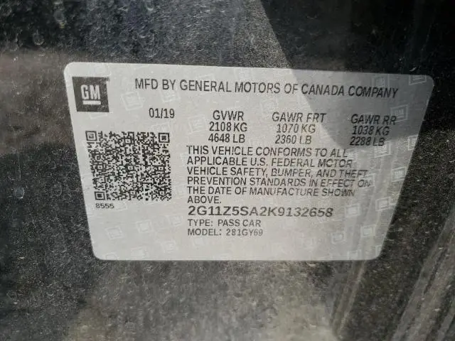 2019 CHEVROLET IMPALA LT  