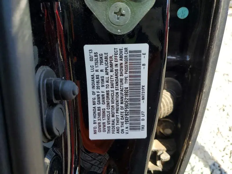 2013 HONDA CIVIC LX  