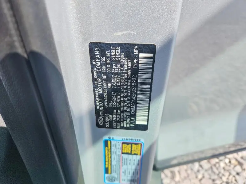 2017 HYUNDAI TUCSON SE  