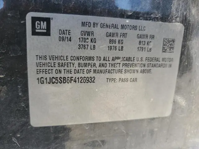 2015 CHEVROLET SONIC LT  