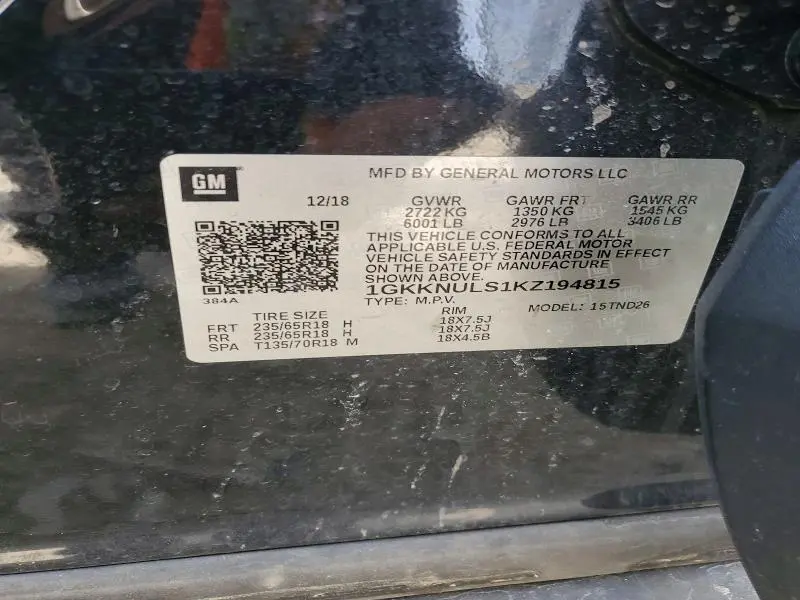 2019 GMC ACADIA SLT-1  