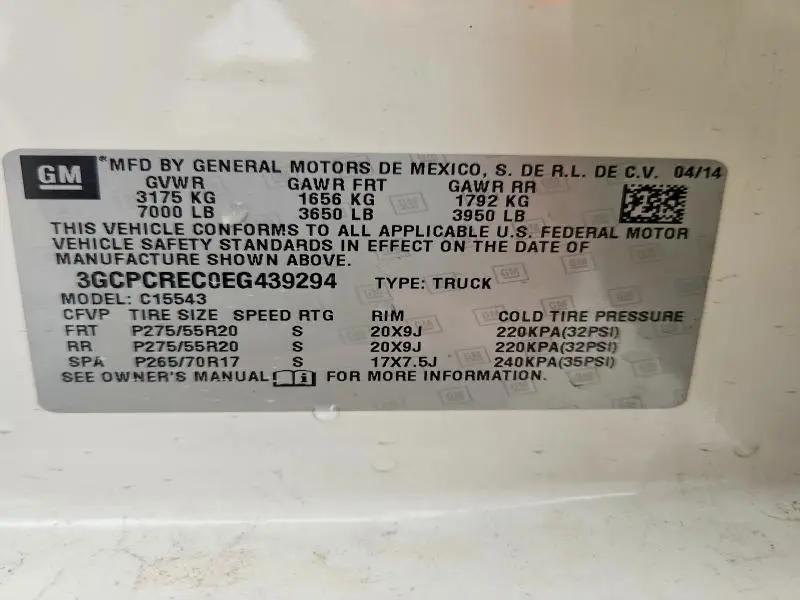 2014 CHEVROLET SILVERADO C1500 LT  
