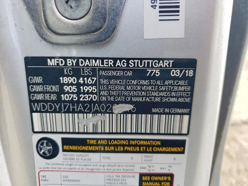 2018 MERCEDES-BENZ AMG GT   