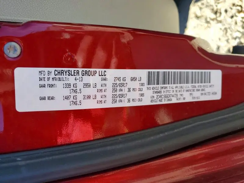 2013 CHRYSLER TOWN & COUNTRY TOURING  