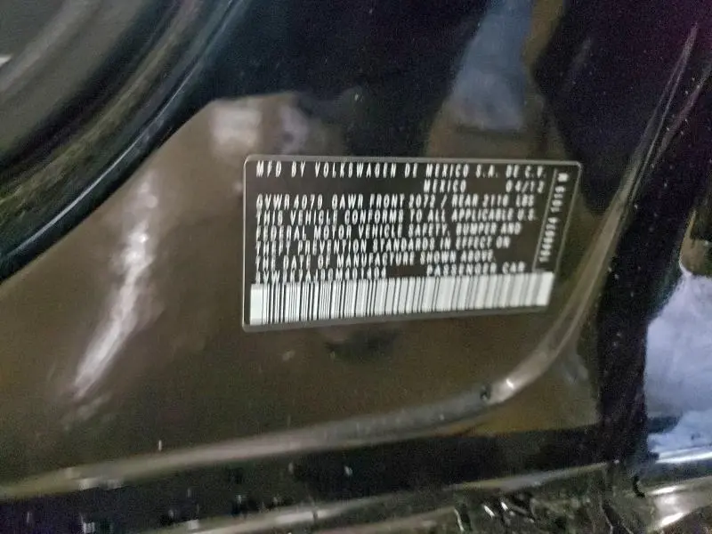 2012 VOLKSWAGEN JETTA BASE  