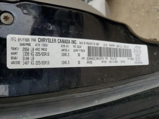 2010 DODGE GRAND CARAVAN SE  