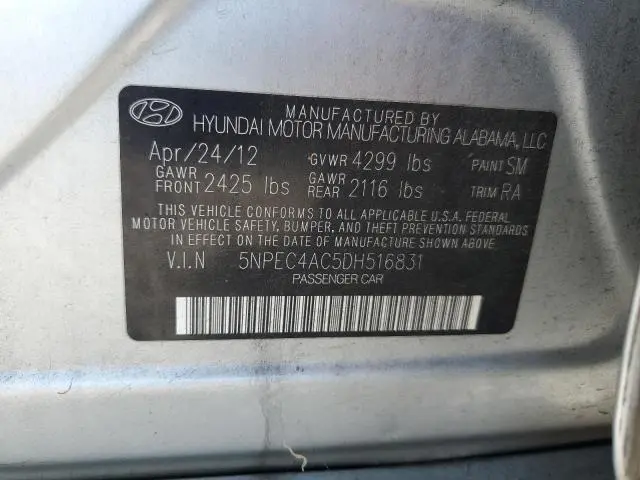 2013 HYUNDAI SONATA SE  