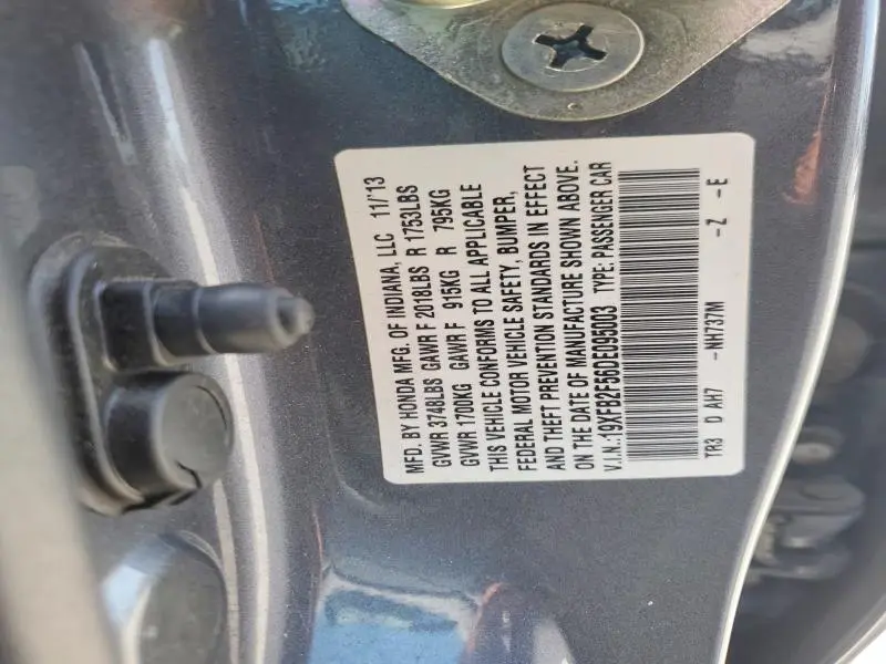 2013 HONDA CIVIC LX  