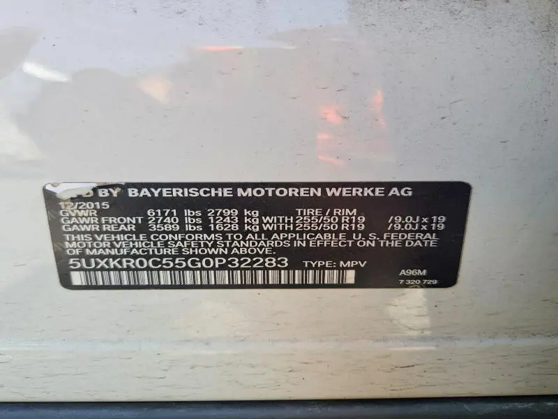 2016 BMW X5 XDRIVE35I  