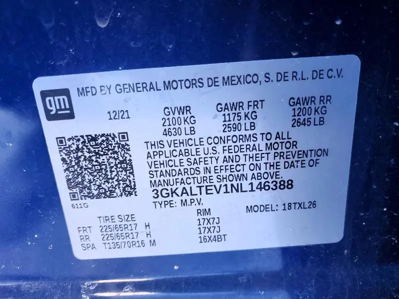 2022 GMC TERRAIN SLE  