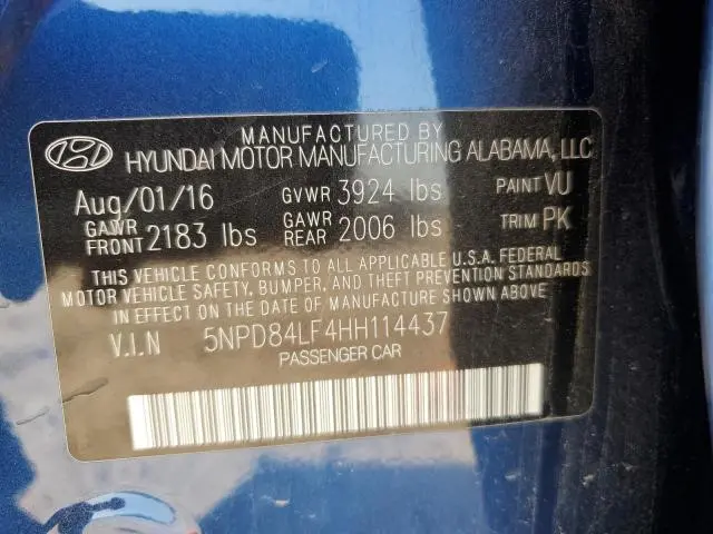 2017 HYUNDAI ELANTRA SE