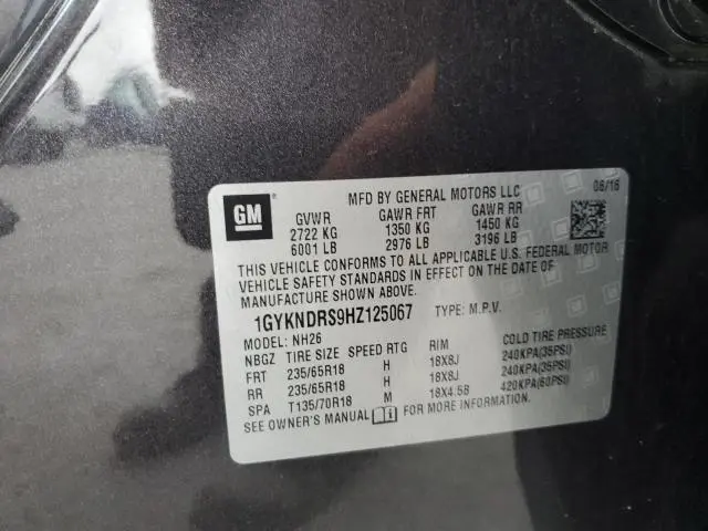 2017 CADILLAC XT5 LUXURY  