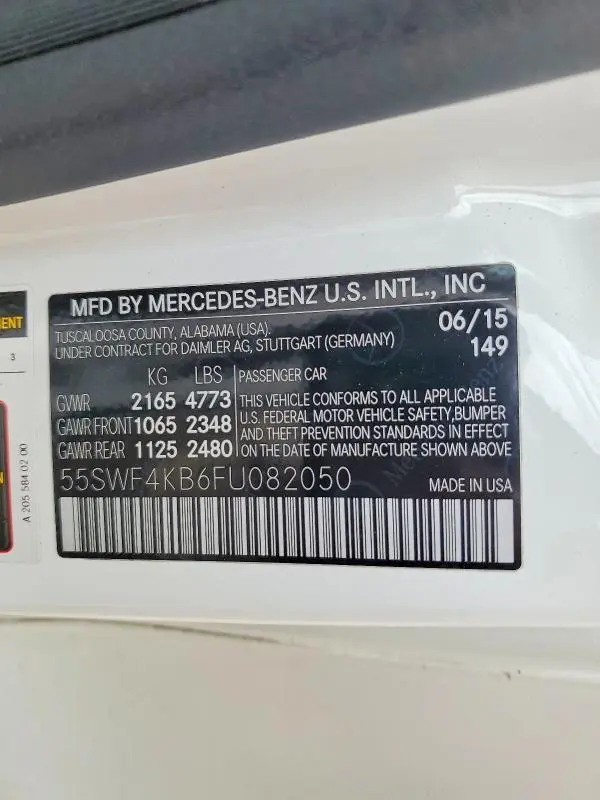2015 MERCEDES-BENZ C 300 4MATIC  