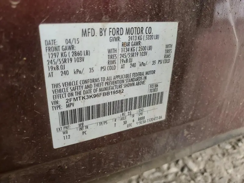 2015 FORD EDGE TITANIUM  