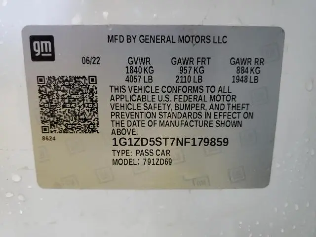 2022 CHEVROLET MALIBU LT  