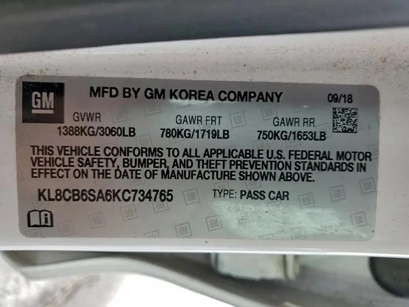 2019 CHEVROLET SPARK LS  