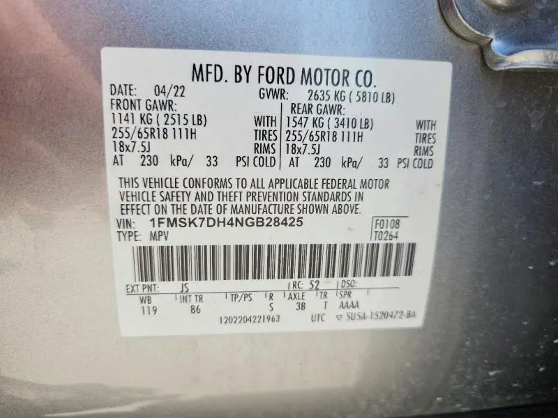 2022 FORD EXPLORER XLT  