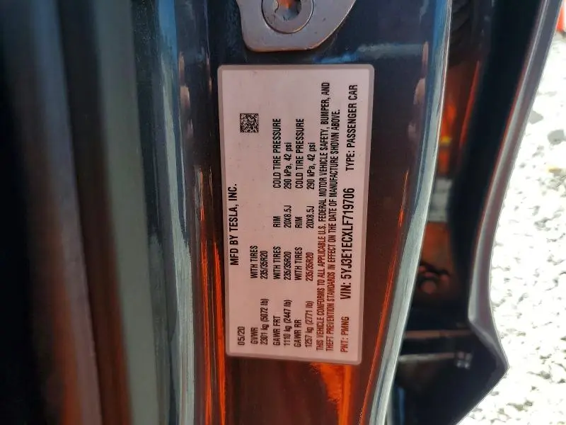 2020 TESLA MODEL 3   