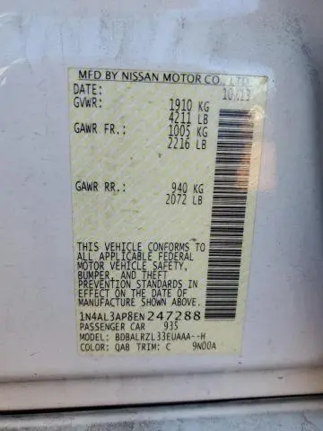 2014 NISSAN ALTIMA 2.5  