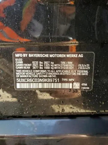 2022 BMW X5 XDRIVE40I  