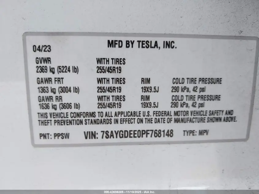2023 TESLA MODEL Y AWD/LONG RANGE DUAL MOTOR ALL-WHEEL DRIVE