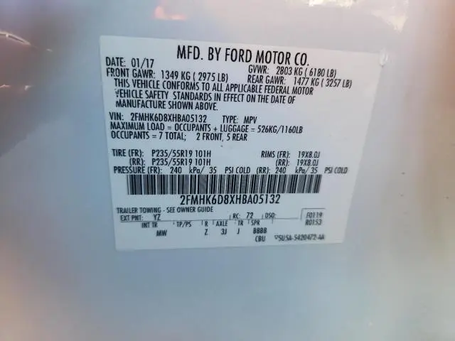 2017 FORD FLEX LIMITED  