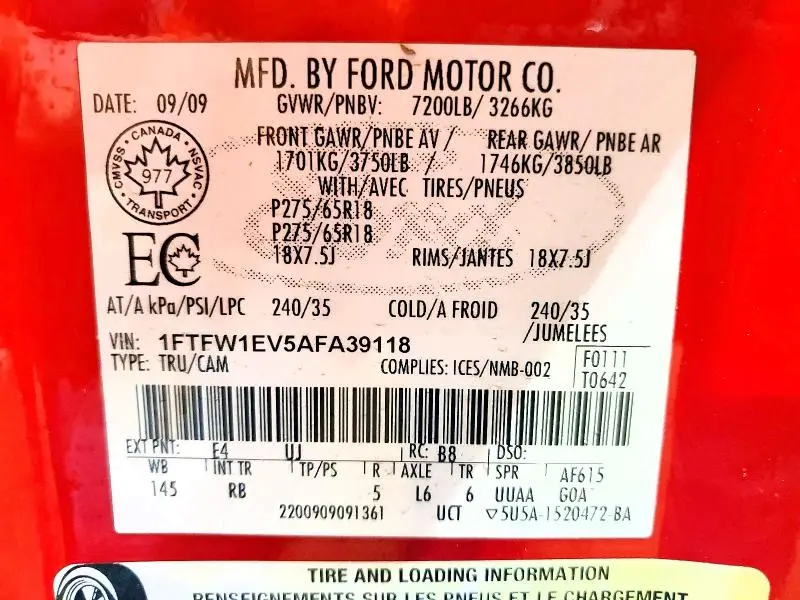 2010 FORD F150 SUPERCREW  