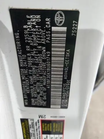 2011 TOYOTA CAMRY BASE  