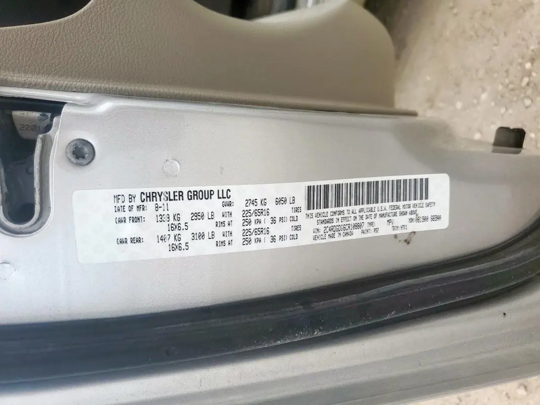 2012 DODGE GRAND CARAVAN CREW  