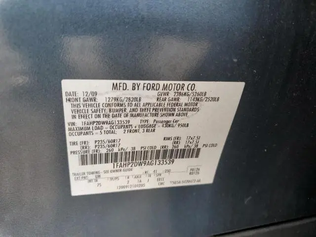 2010 FORD TAURUS SE  
