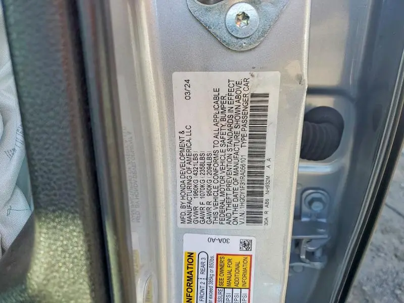2024 HONDA ACCORD EX  