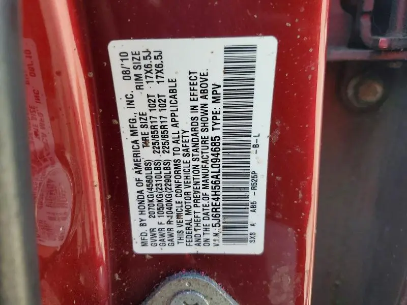 2010 HONDA CR-V EX  