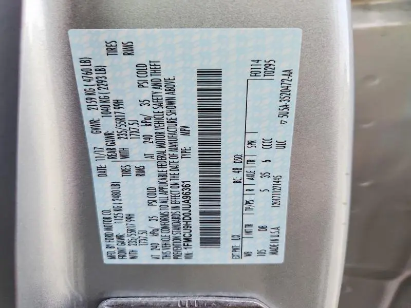 2018 FORD ESCAPE SEL  