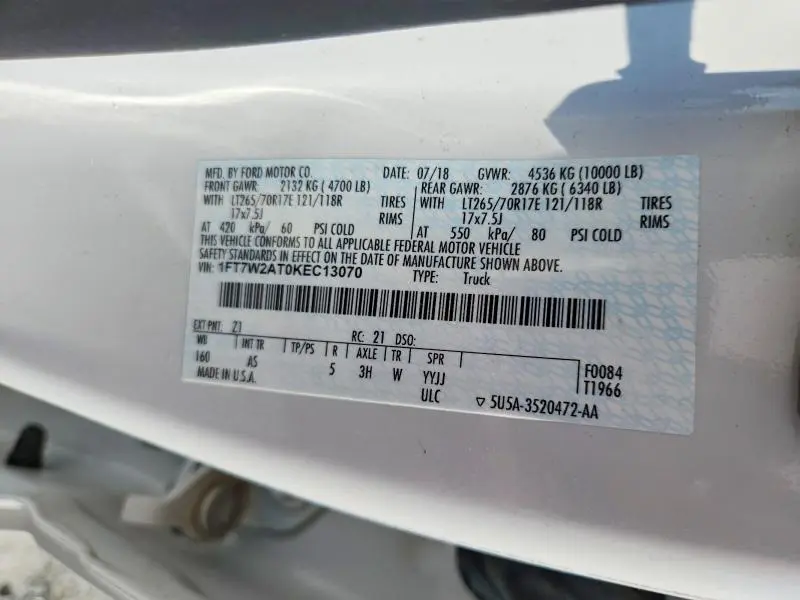 2019 FORD F250 SUPER DUTY  
