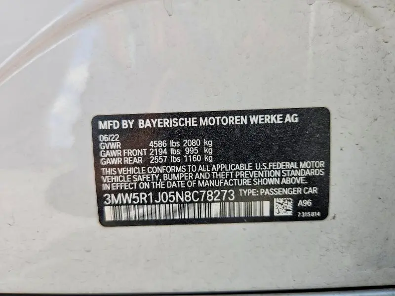 2022 BMW 330I   