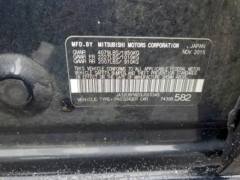 2016 MITSUBISHI LANCER GT  