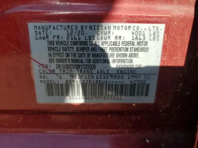 2021 NISSAN SENTRA SV  