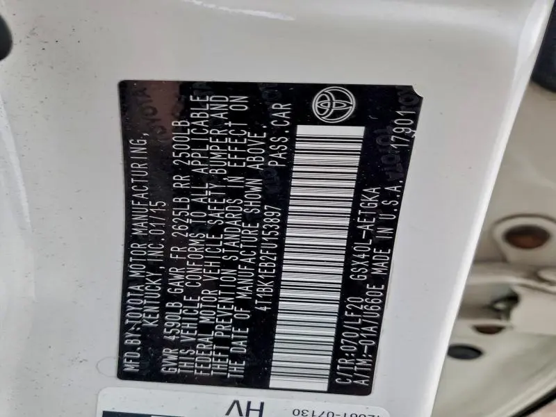 2015 TOYOTA AVALON XLE  