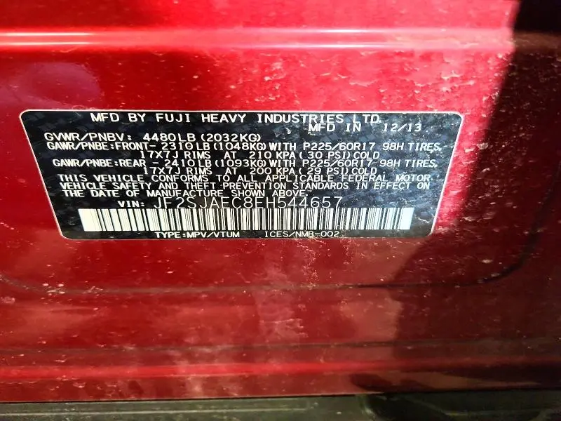 2014 SUBARU FORESTER 2.5I PREMIUM  