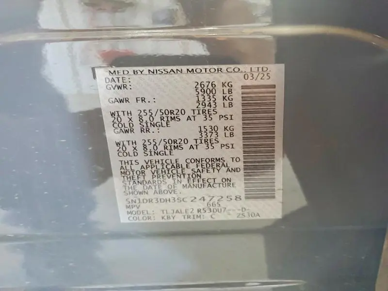 2025 NISSAN PATHFINDER PLATINUM  