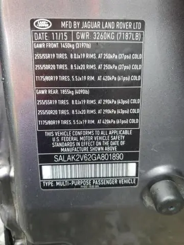 2016 LAND ROVER LR4 HSE LUXURY  