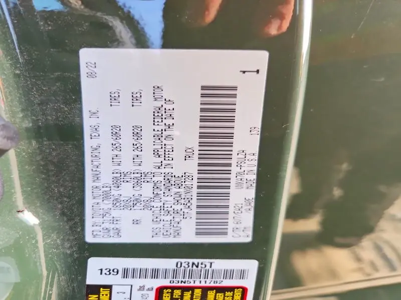 2022 TOYOTA TUNDRA CREWMAX LIMITED  