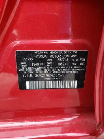 2022 HYUNDAI ACCENT SE  
